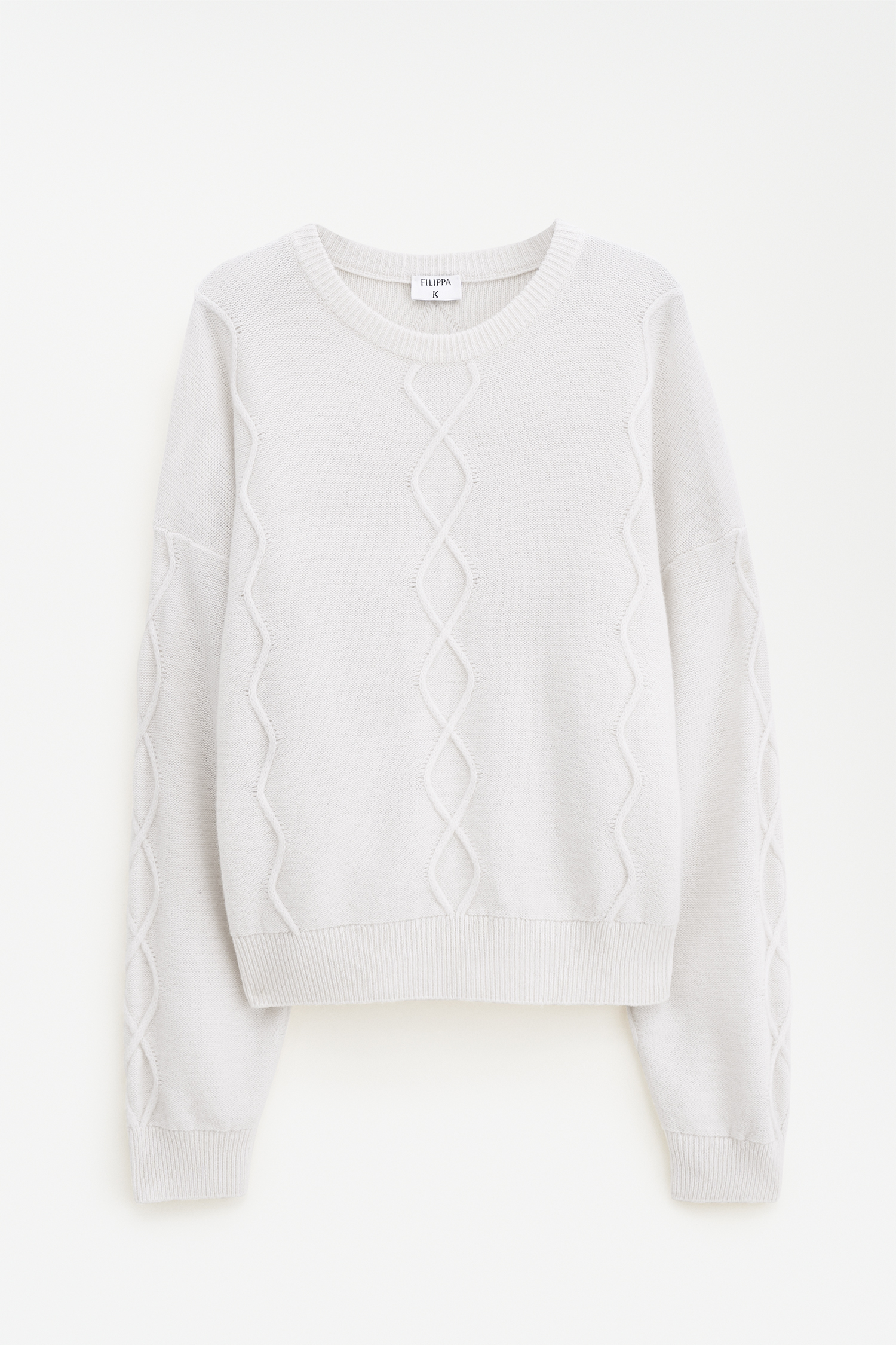 Filippa K Diamond Cable Sweater In White